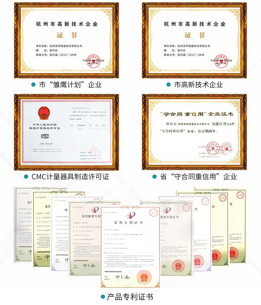 米科資質(zhì)榮譽